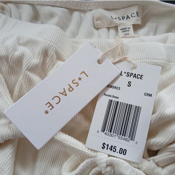 NWT - L*SPACE Renata Ribbed Maxi Dress Size: S in Cream - Picture 2 of 7